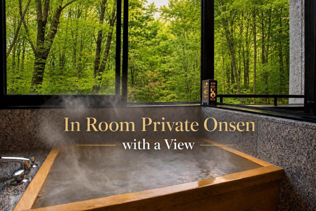 in room private oasis with a view at Nakao Kogen Hotel Kazaguruma in Takayama