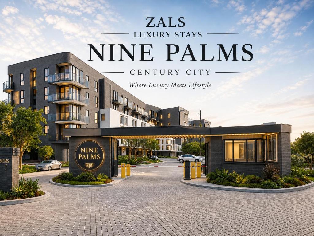 a rendering of the entrance to a nine palms contemporary city at ZALS- Nine Palms -Luxury Two Bed in Cape Town
