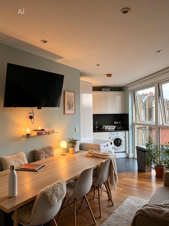 Ett kök eller pentry på Splendid Euston flat