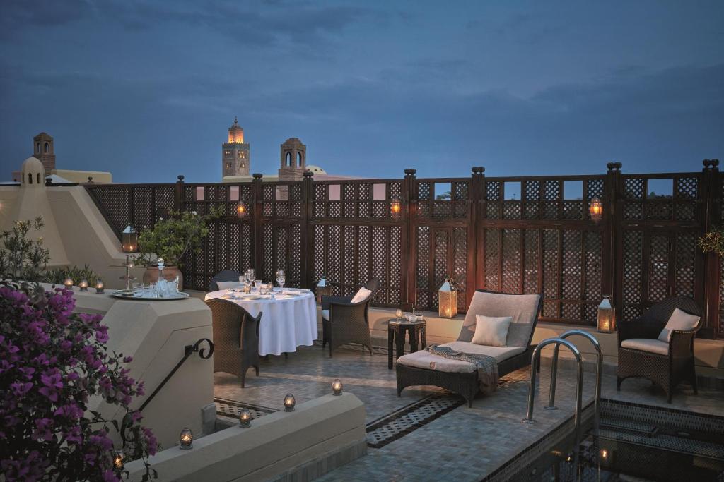 Posezení v ubytování Royal Mansour Marrakech