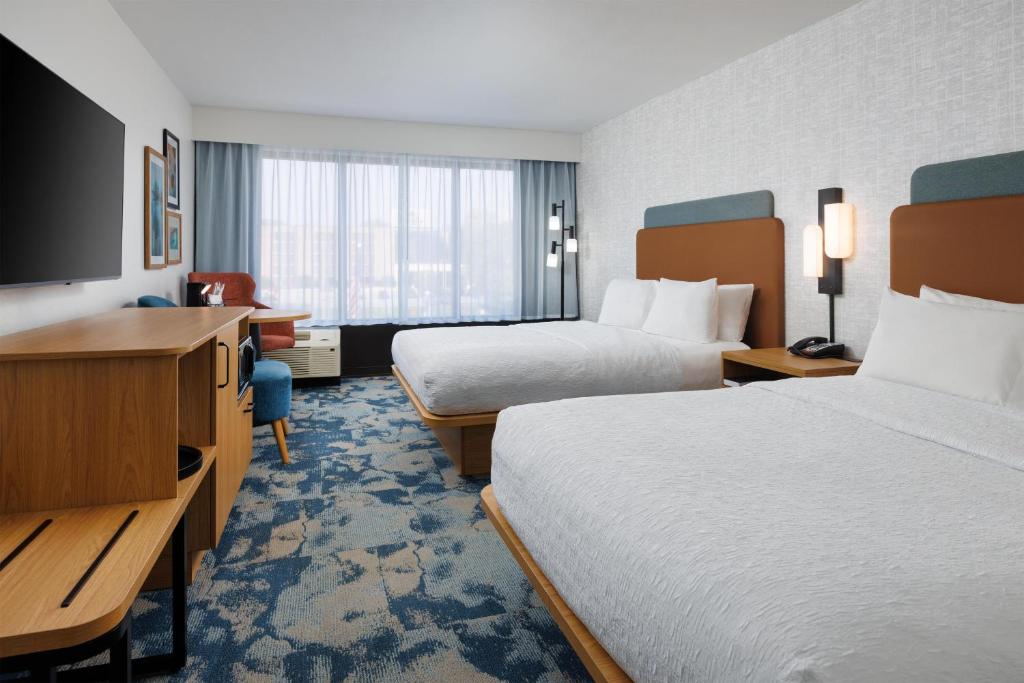 Hampton Inn Oak Ridge Knoxville - ルーム クイーンベッド2台付 禁煙