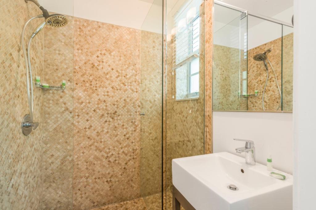 Koupelna v ubytování President Hotel