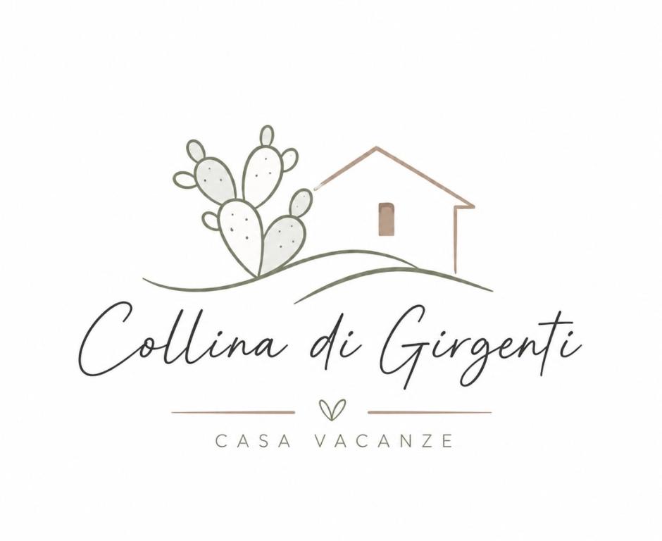 a logo for a company with a house and flowers at Collina di Girgenti in Agrigento
