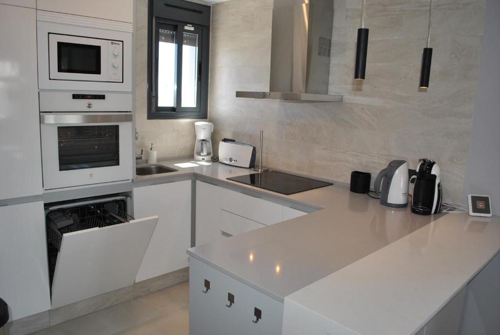 Kuchyň nebo kuchyňský kout v ubytování Penthouse Oasis Beach Los Altos