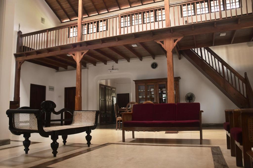 Lobbyn eller receptionsområdet på Villa Helvetia