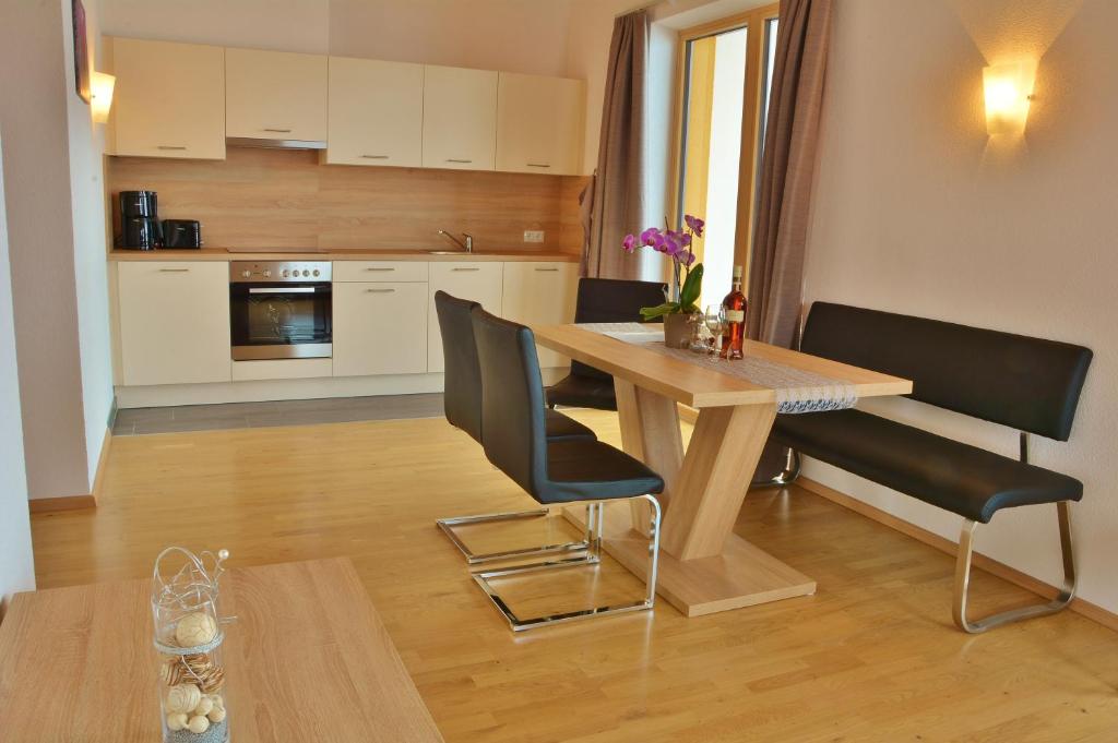 Kuchyň nebo kuchyňský kout v ubytování Appartement Schneekristall