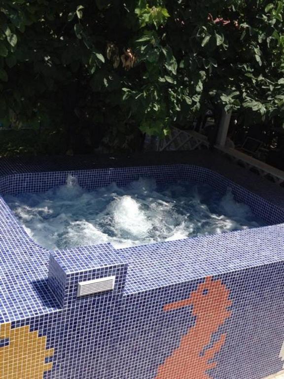 Bazén v ubytování Blue Lagoon nebo v jeho okolí
