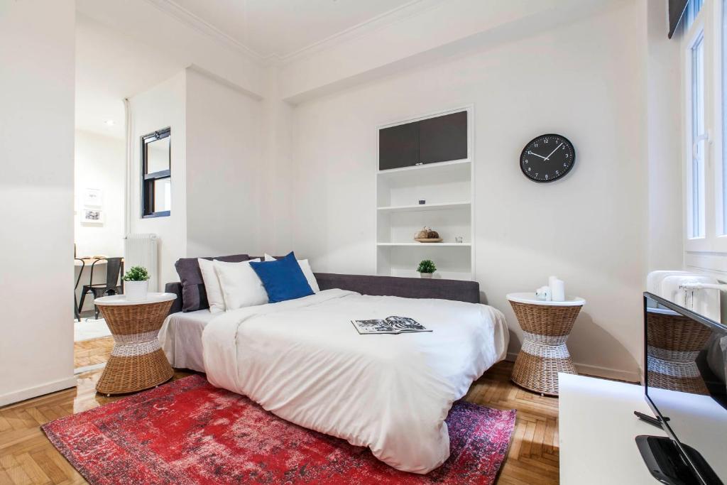 Posteľ alebo postele v izbe v ubytovaní Central apartment in Syntagma (A89)