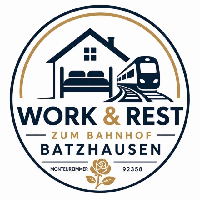 a logo for a workshop and rest zim balminator batham istg at WORK & Rest Monteurzimmer in Batzhausen