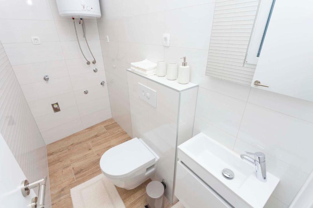 Koupelna v ubytování Apartment Solis Okrug Gornji