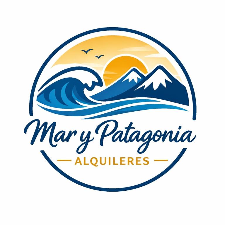 a crest of a wave with the sun and mountains at Mar y Patagonia Alquileres in Playa Unión