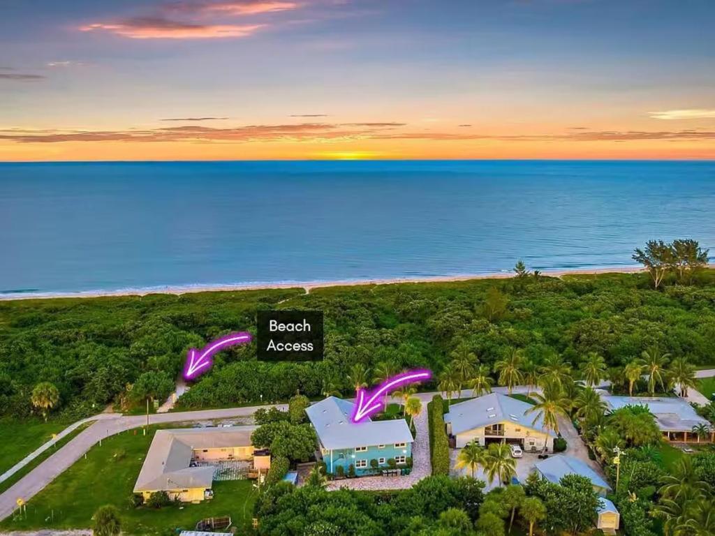 an aerial view of the beach access resort at Upper-Floor Ocean Breeze - Surf Views 2BR in Fort Pierce