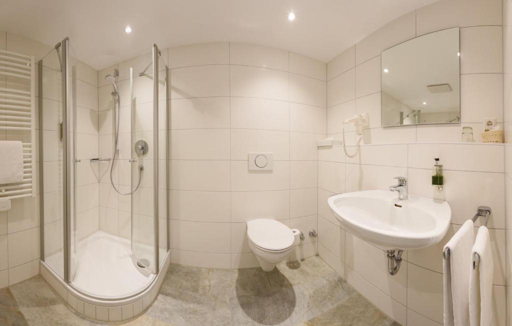 Koupelna v ubytování Hotel Fortuna