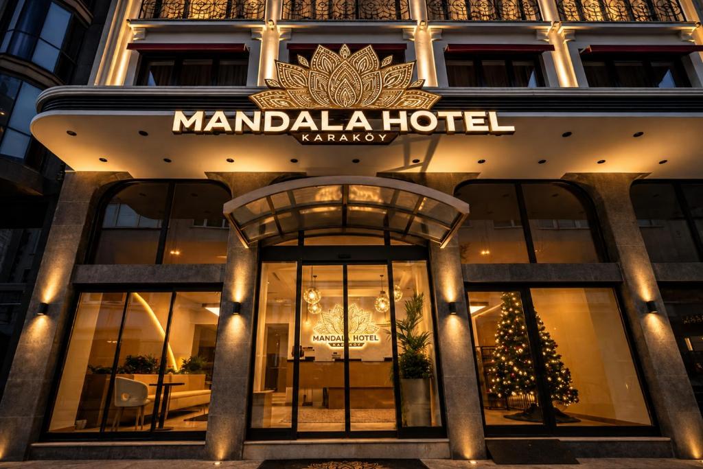 a building with a sign that reads mandala hotel at Mandala Karaköy Hotel in Istanbul