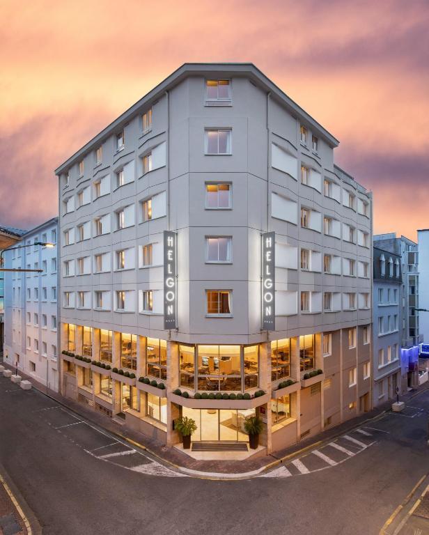 an overhead view of a building at Helgon Hotel - Lourdes Pyrénées in Lourdes
