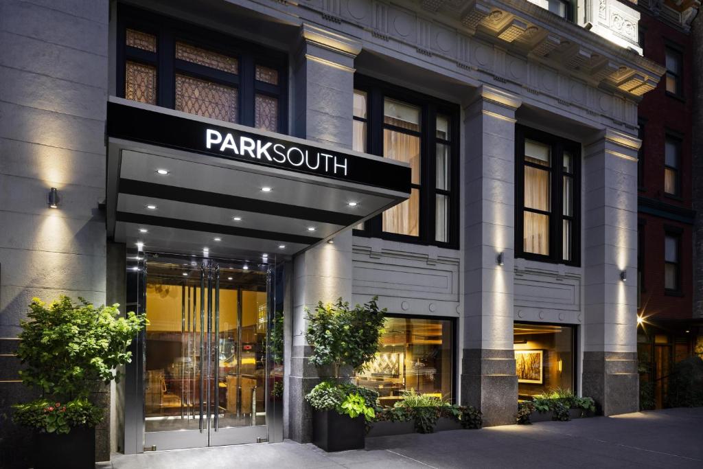 a store front of a park south building at Park South Hotel, part of JdV by Hyatt in New York