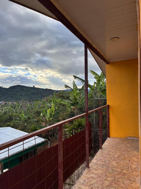 a view from the balcony of a house at Golden Jungle Hideaway in Salado