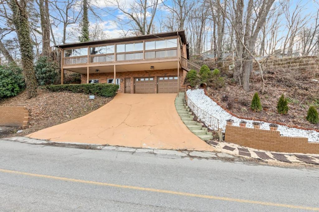 a house on the side of a road at Upper Lakeshore Living in Lake Junaluska