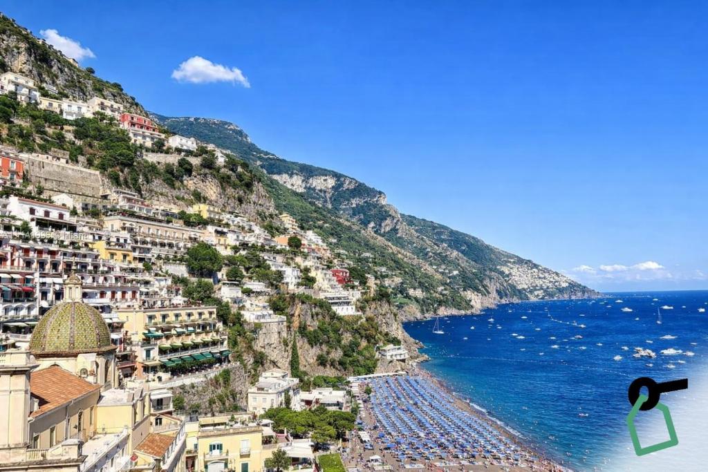 a view of positano on the amalfi coast at Hotiday Positano Suites and View in Positano
