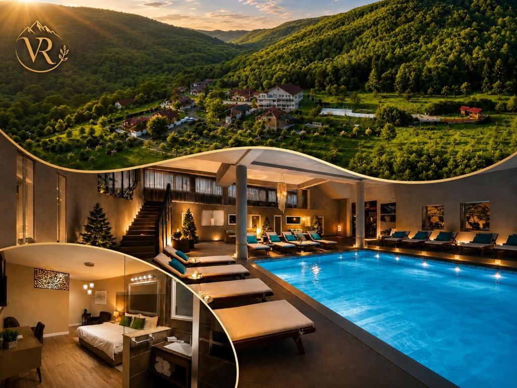 Vista general d'una muntanya o vistes d'una muntanya des de l'hostal o pensió