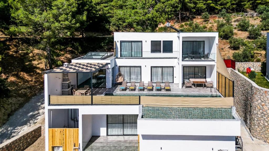 an aerial view of a house at SHB Villas Kalkan in Kaş