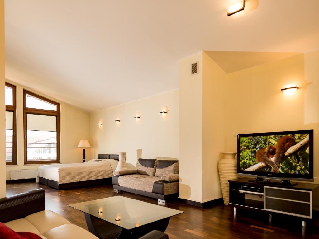 Posezení v ubytování Sopocki Dwór Apartments