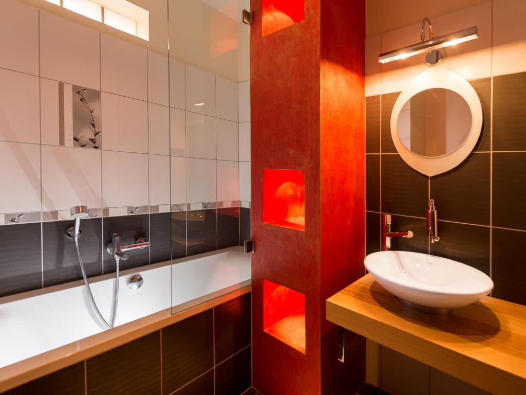 Koupelna v ubytování Sopocki Dwór Apartments