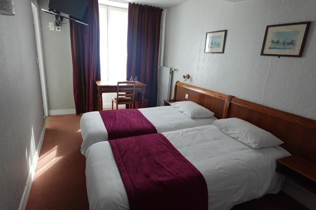 Cit'Hotel Avallon Vauban - Chambre Lits Jumeaux Côté Parc