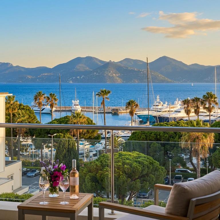 Perle Rare Été à Cannes Croisette Vue Mer Parking 4P plages 1mn Palais 5mn