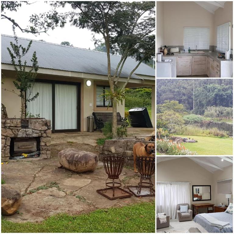 a collage of three pictures of a house at Haines Haven in Albinia