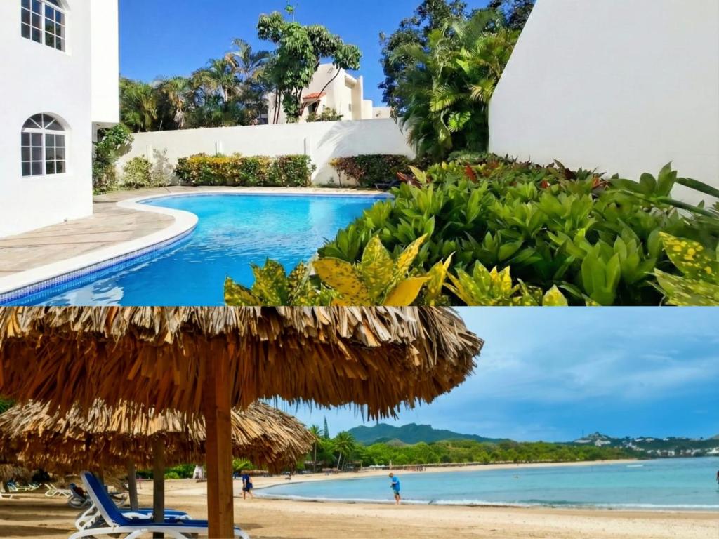 ein Resort mit Swimmingpool und Strand in der Unterkunft Costambar in San Felipe de Puerto Plata