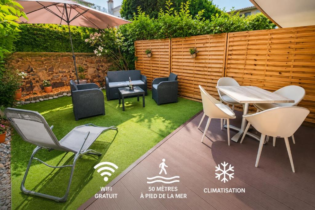 Studio Cosy avec Jardin Privé À 50m de la mer