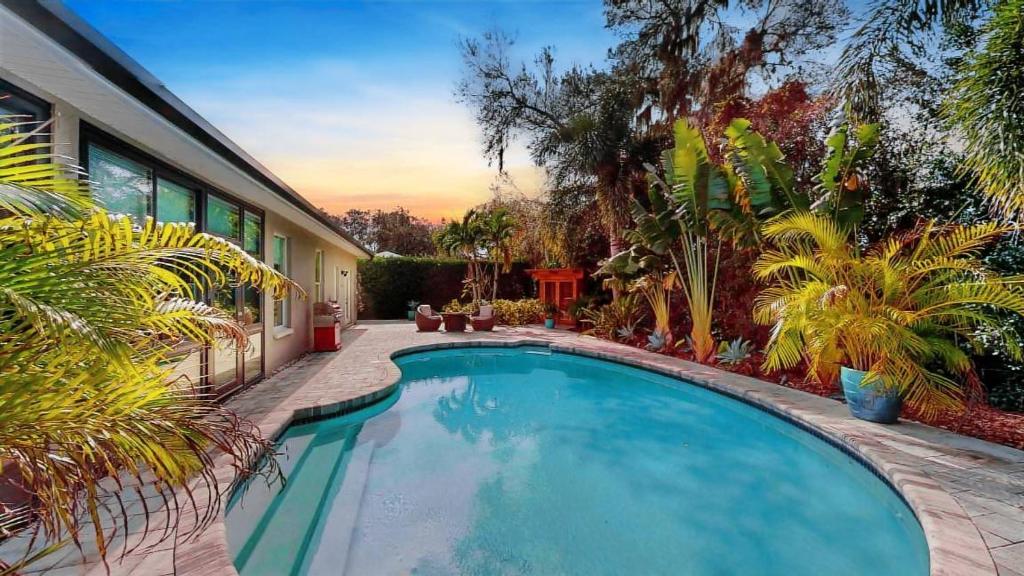 a swimming pool in the backyard of a house at The Riverview Estates in Riverview