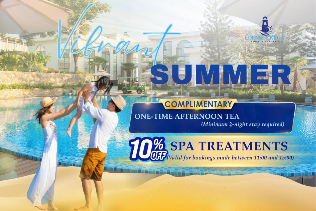 a flyer for a resort swimming pool at Edensee Kega Beach Resort in Ke Ga