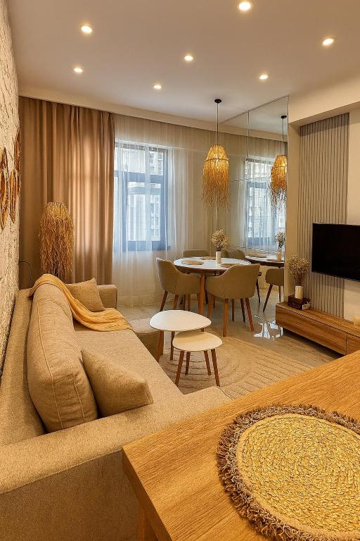 فضای داخلی Stylish & Peaceful Boho Chic Flat در باکو - تصویر ۳