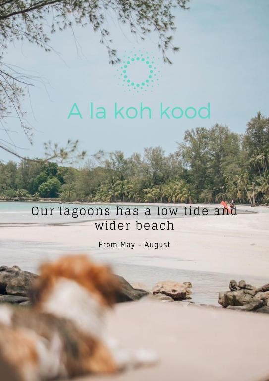 a picture of a beach with the words our lagons has a low tide at À La Koh Kood Resort in Ko Kood
