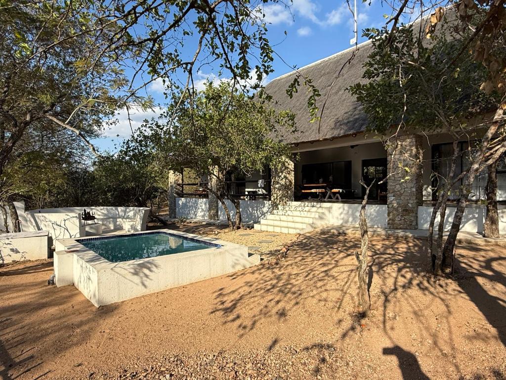 a house with a swimming pool in the yard at Elephant Rest in Marloth Park
