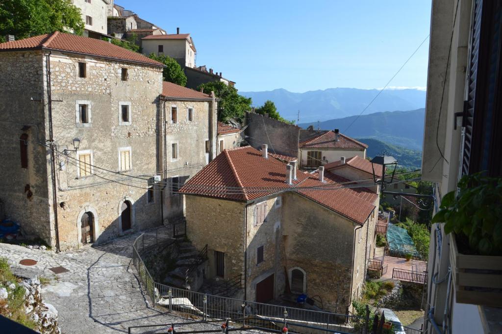 an overview of an old town on a hill at La Mansarda di Terelle in Terelle
