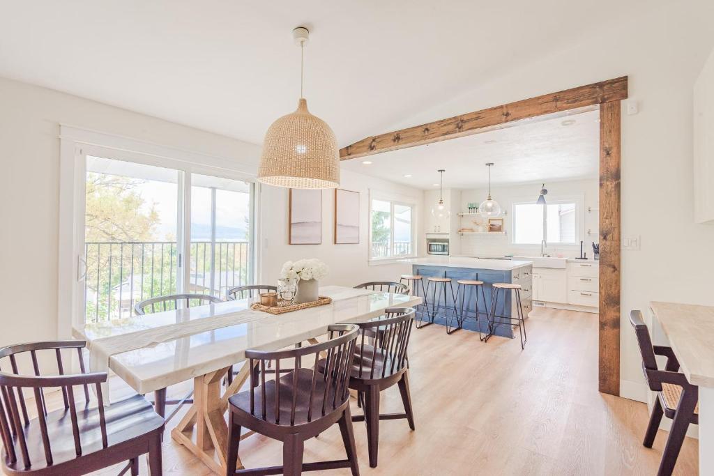 a kitchen and dining room with a table and chairs at 72 S Orem Upstairs Only in Orem