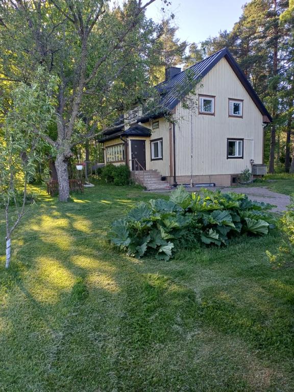 a house with a garden in front of it at Tamminiemi in Luodonmaa