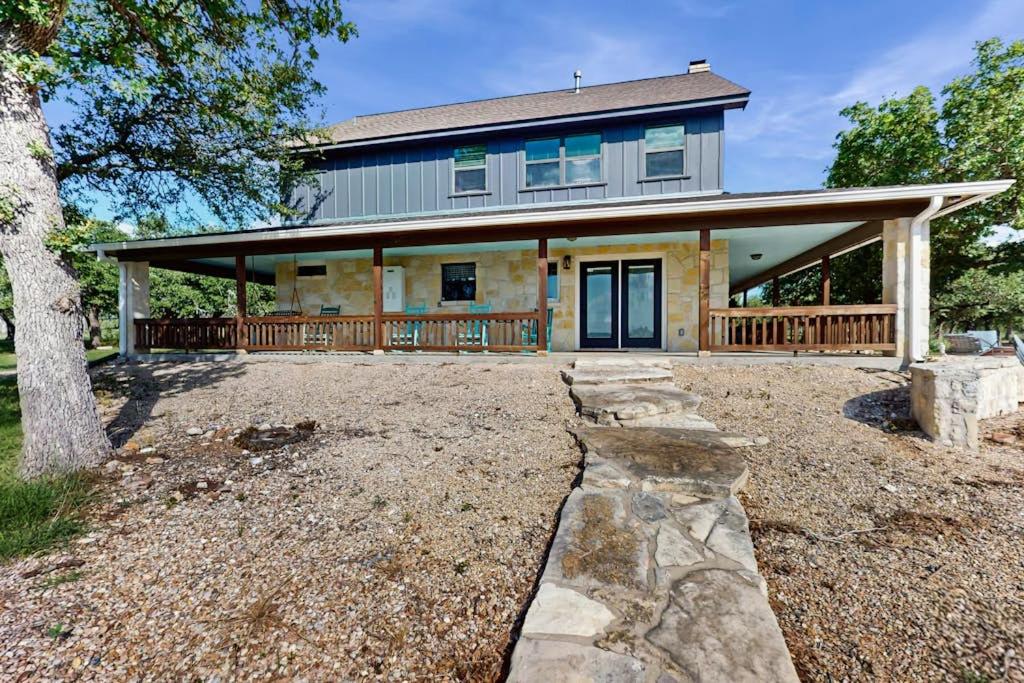 an image of a house with a large porch at Idyllic Home with Firepit, Gazebo, Patio, & Amazing Deck Views - Dog-Friendly in Fredericksburg