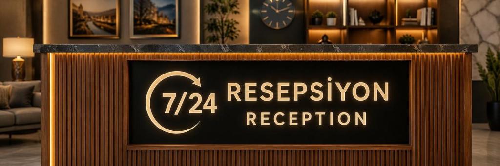 a sign that reads regression revision reception in a lobby at CİTY HOME tüyap in Esenyurt