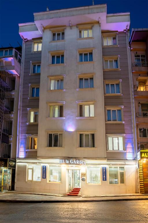 a building with a sign on the front of it at La Garden Hotel Old City in Istanbul