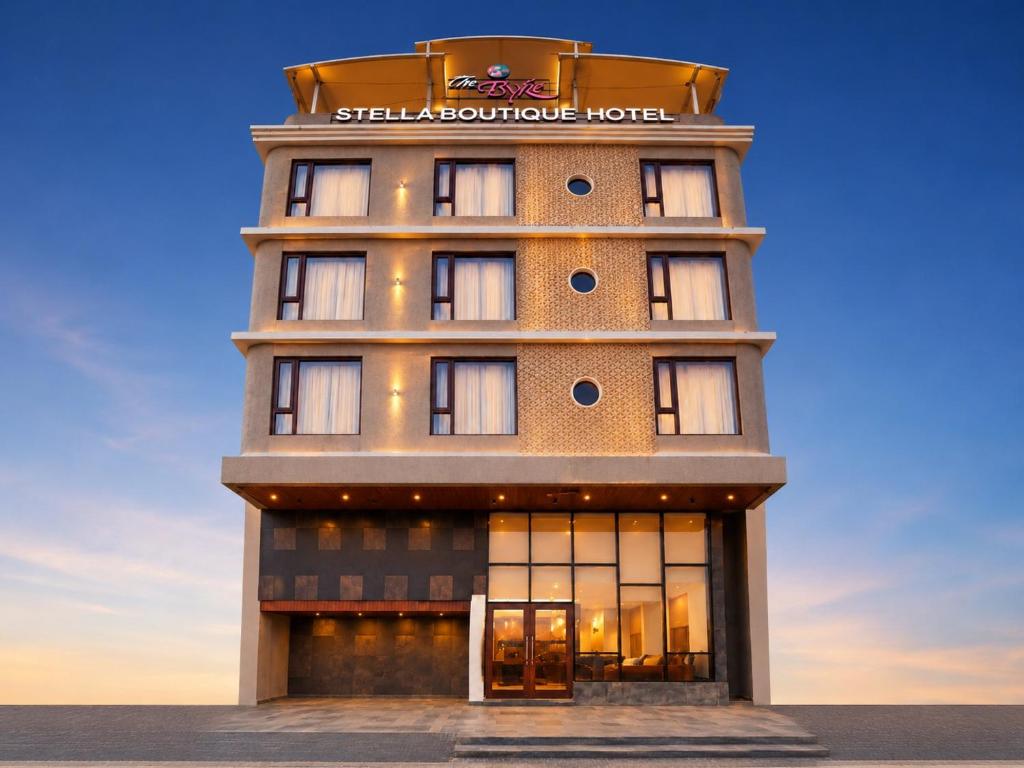 a building with a sign on top of it at The Byke Stella Boutique Hotel Pan India Pure Veg Hotel Chain in Indore