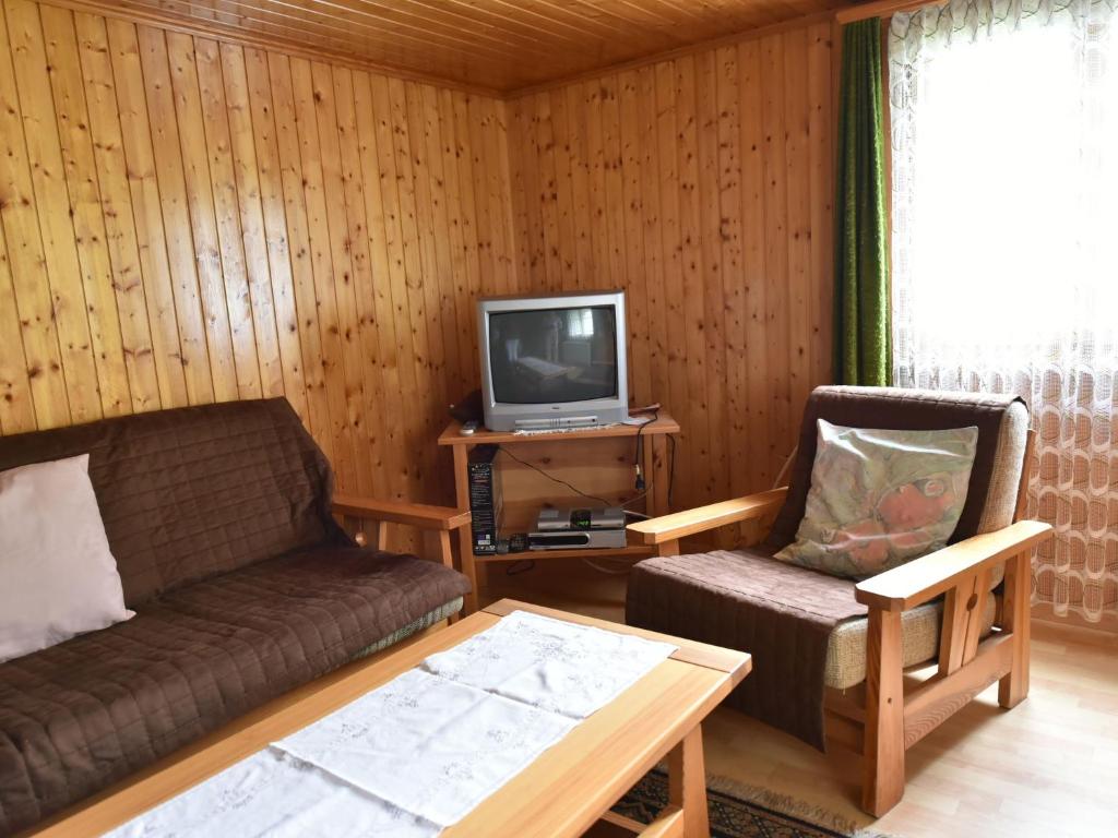 TV a/nebo společenská místnost v ubytování Chalet in Grengiols near Bettmeralp Ski Slopes