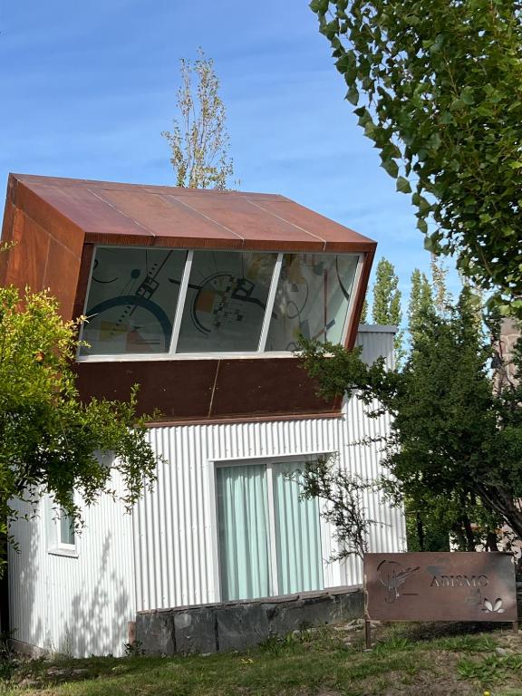 a small house with a window on top of it at Abismo Privado Cabaña de Lujo con Jacuzzi in San Rafael