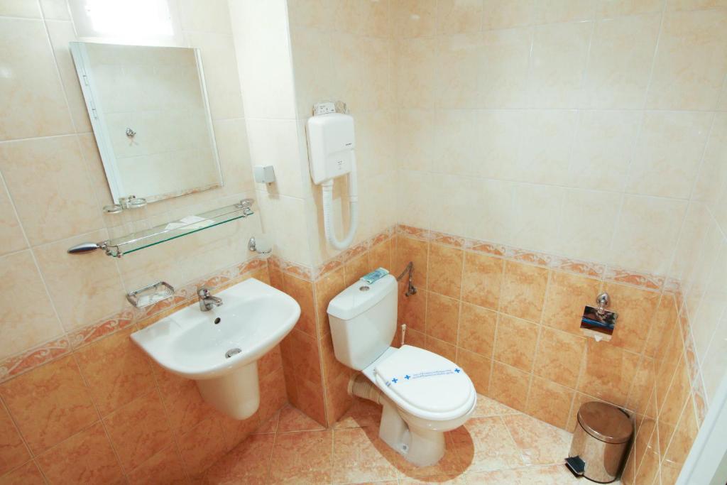 Koupelna v ubytování Hotel Veris