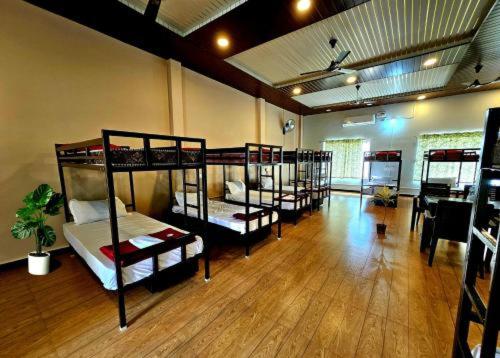 a room with several bunk beds in a room at LEO DREAM HAMPi in New Hampi