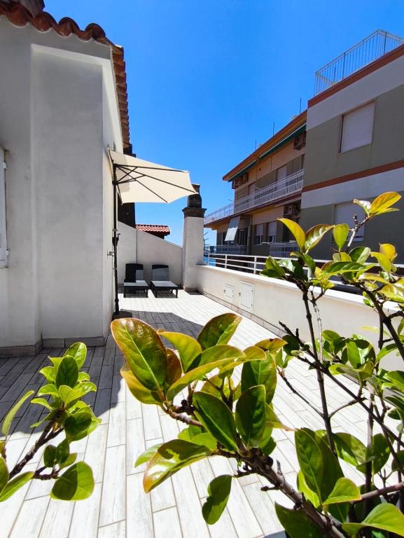 a view of a balcony of a building at La Terrazza dell'Abate in Maiori