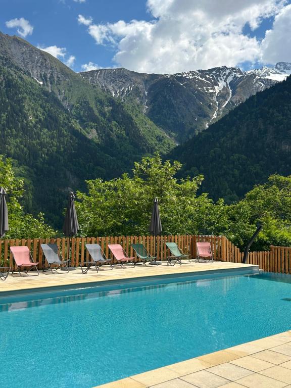 Venosc, Le Haut de la Grange, accès piscine et espace bien-être